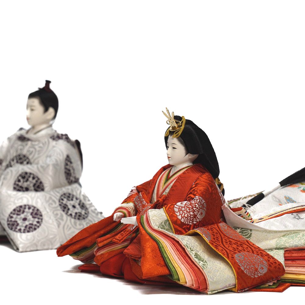 【雛人形】京十番 高雄 立涌に浮線綾文様 親王飾り | 小出松寿作