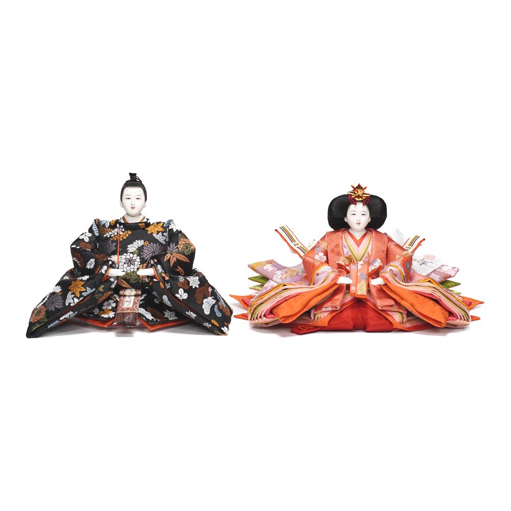 【雛人形】京十番 平安 唐織花丸文様 親王飾り | 小出松寿作