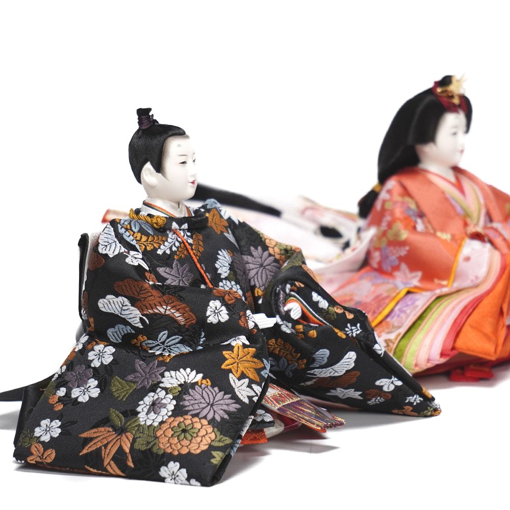 【雛人形】京十番 平安 唐織花丸文様 親王飾り | 小出松寿作
