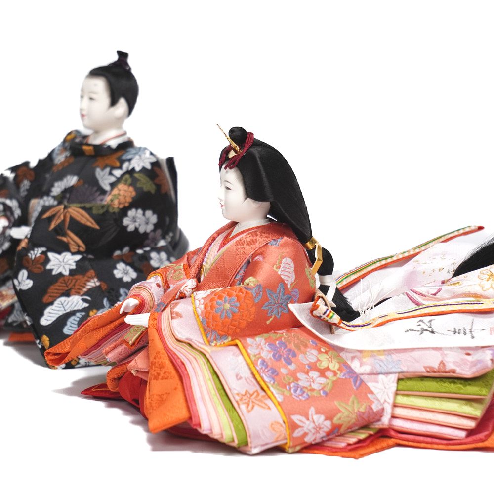 【雛人形】京十番 平安 唐織花丸文様 親王飾り | 小出松寿作
