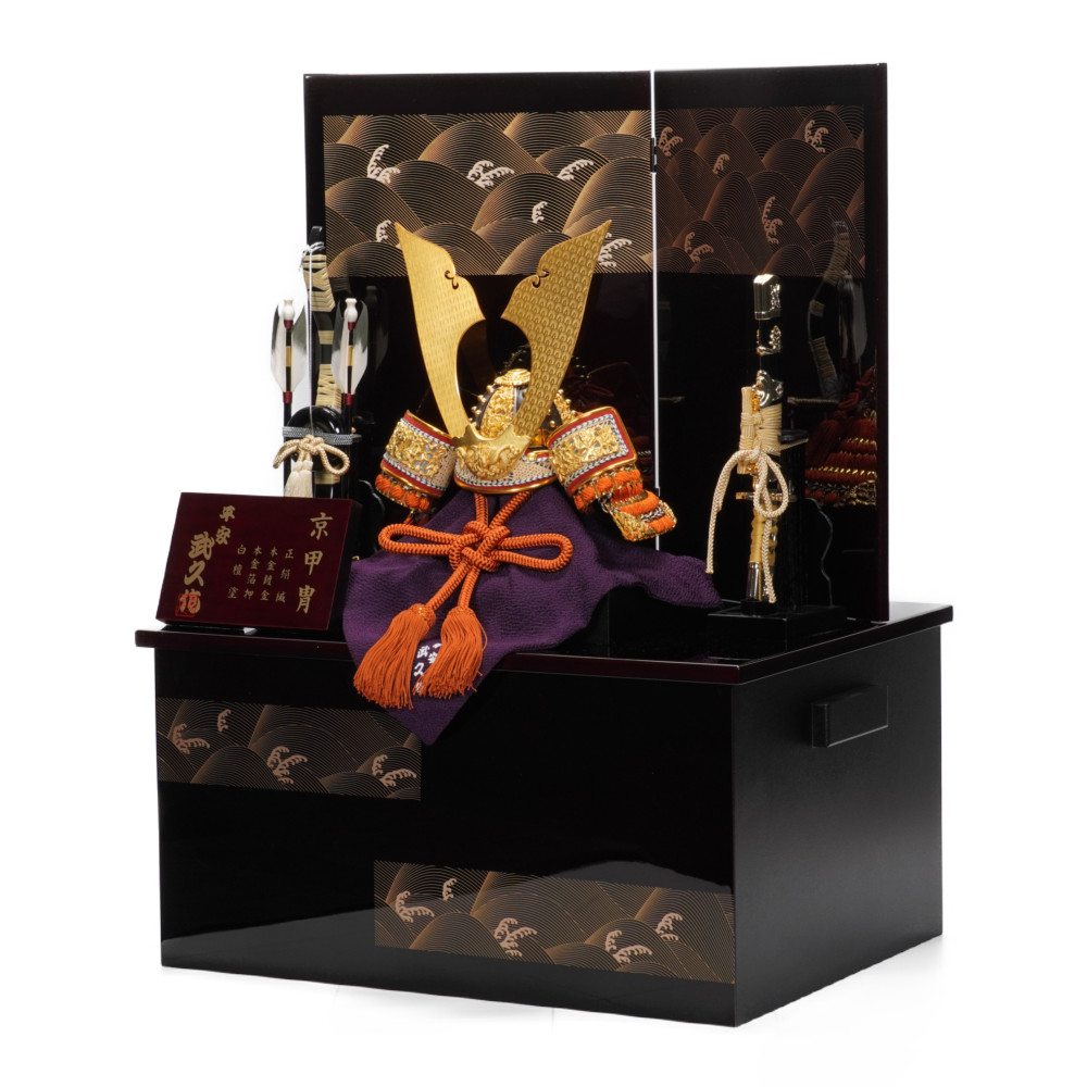 お値下げ！平成武久作＊収納兜＊最高級 五月人形】10号 一枚物 雲竜 兜収納飾り〈平安武久作〉[245-039