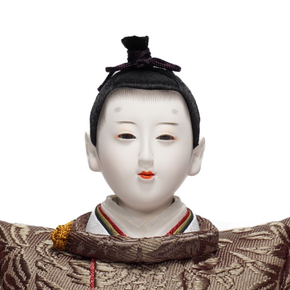 雛人形】京十番 貴船 麹塵 桐竹鳳凰文様 親王飾り | 小出松寿作