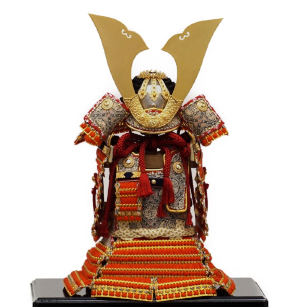 【五月人形】五分之一 源氏八領 薄金鎧 奉納鎧飾り〈雄山作〉[245-198]