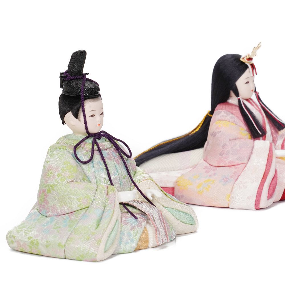 木目込み雛人形】さくらさくら 五人揃い二段飾り〈木村一秀作