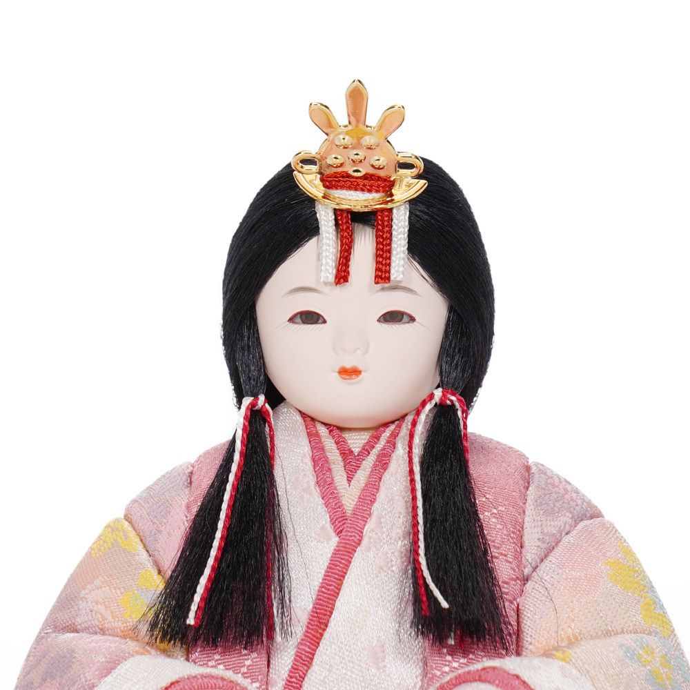 木目込み雛人形】さくらさくら 五人揃い二段飾り〈木村一秀作