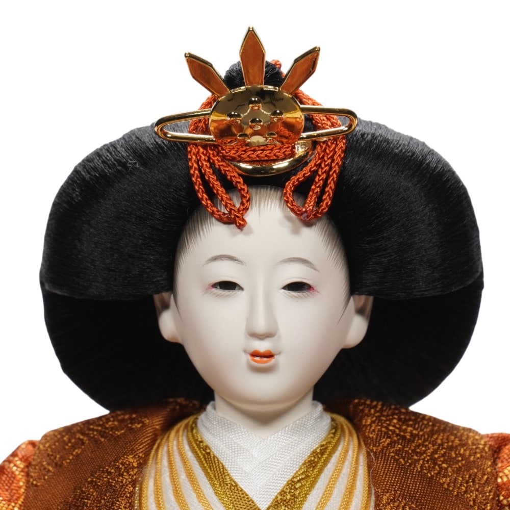 【雛人形】京十二番 高雄 牡丹唐草文様(伽羅色×弁柄色) 親王飾り | 小出松寿作