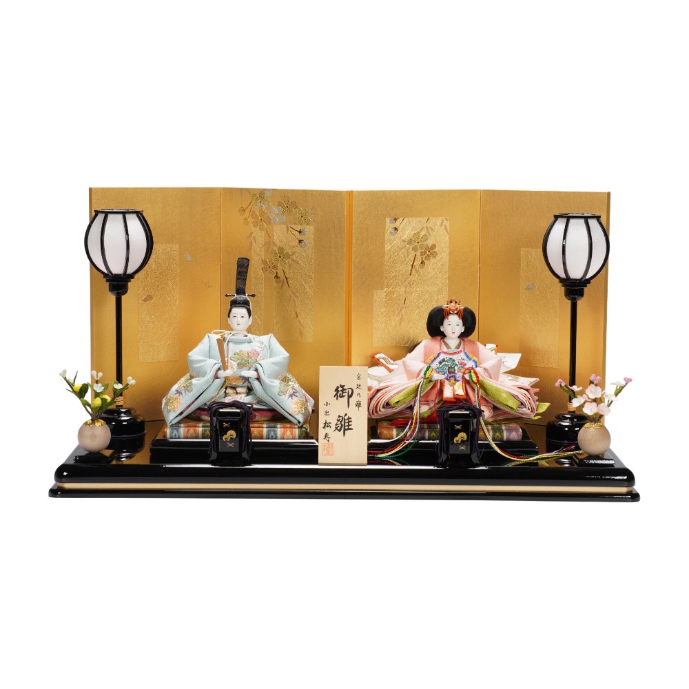 【雛人形】京十二番 京刺繍 松竹梅文様 親王飾り | 小出松寿作
