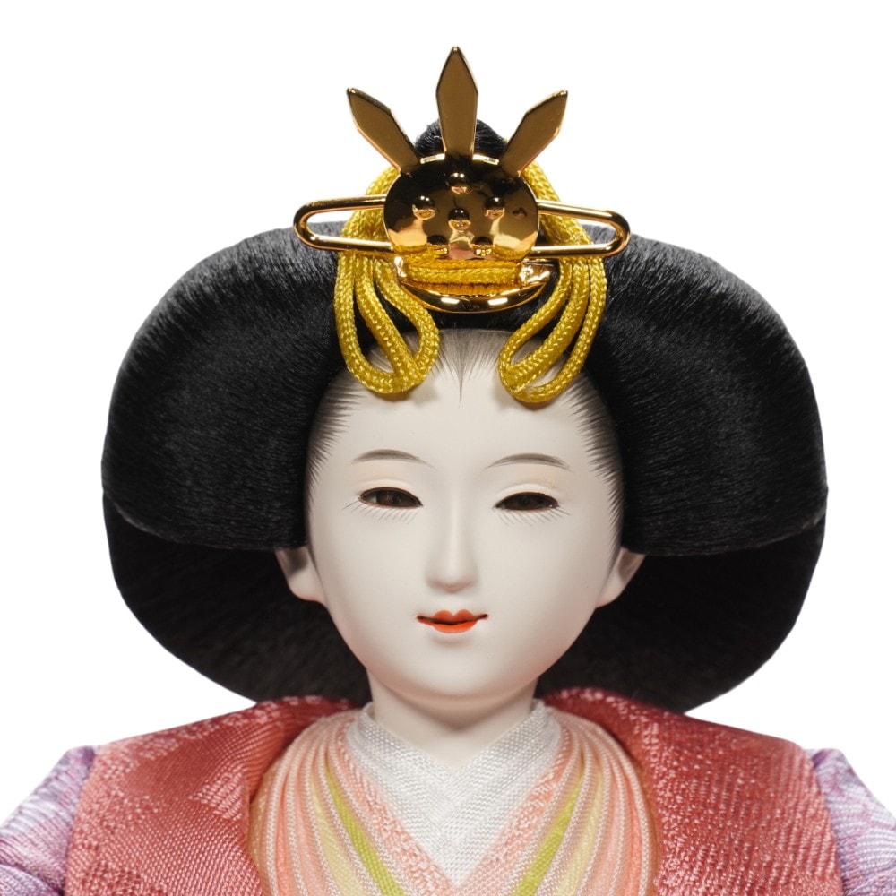 【雛人形】京十二番 高雄 牡丹唐草文様(柳色・薄紅梅) 親王飾り | 小出松寿作