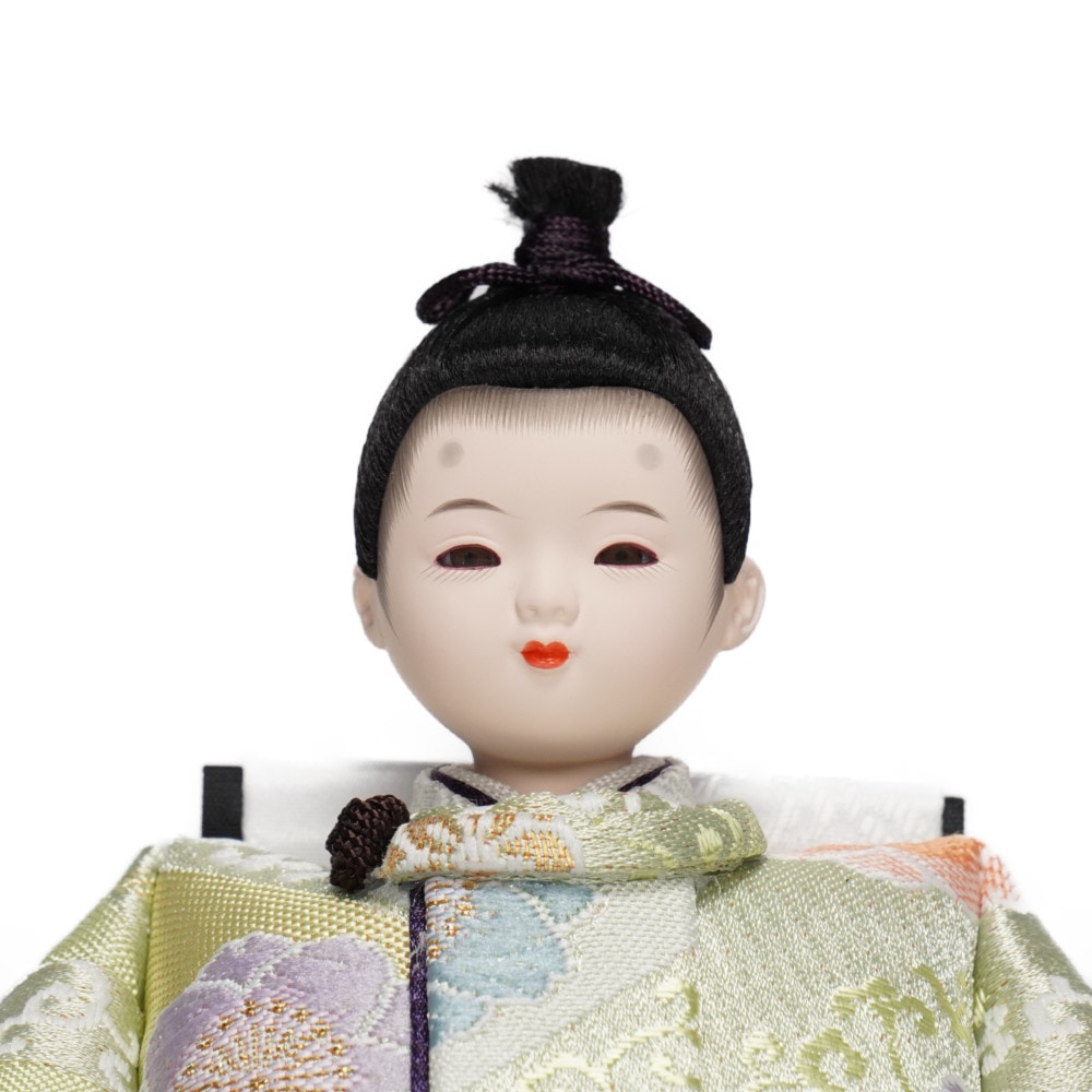 【雛人形】柳(小) 金襴(緑・ピンク) 親王揃い収納飾り | 尚好作