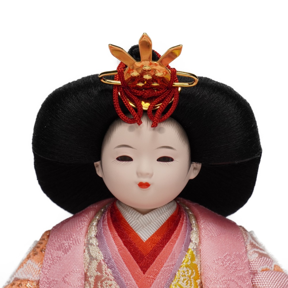 【雛人形】柳(小) 金襴(緑・ピンク) 親王揃い収納飾り | 尚好作