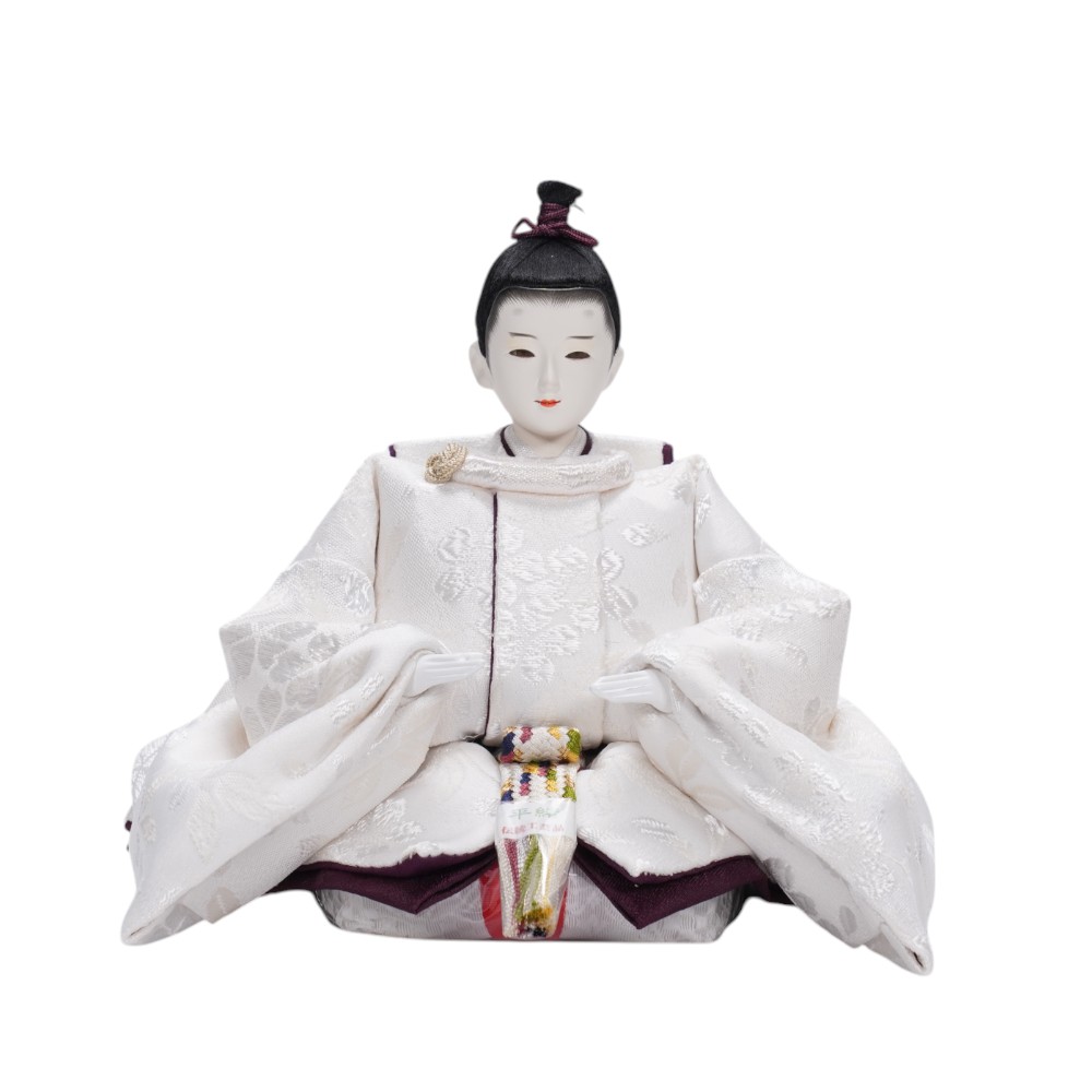 【雛人形】芥子 金襴(白・ピンク) 花柄 親王飾り | 望月紀彦作