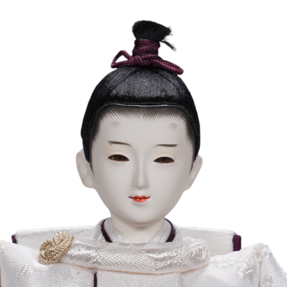 【雛人形】芥子 金襴(白・ピンク) 花柄 親王飾り | 望月紀彦作
