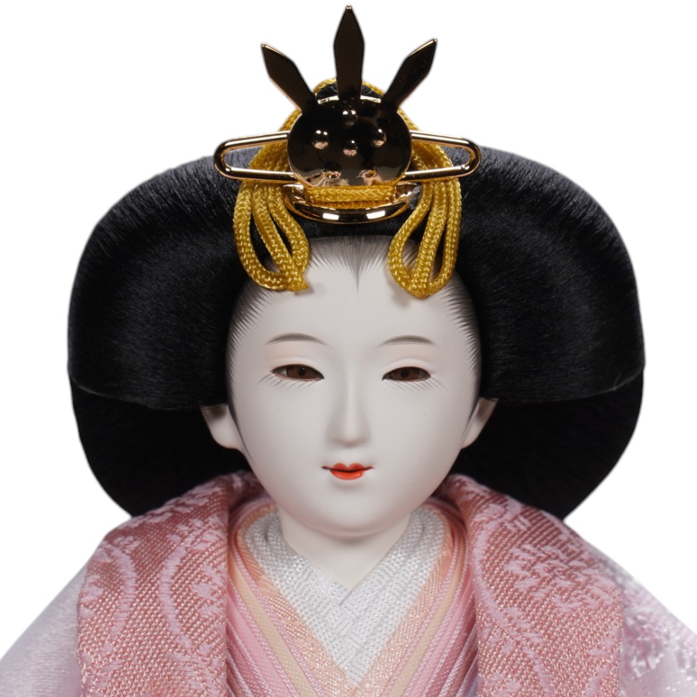 【雛人形】芥子 金襴(白・ピンク) 花柄 親王飾り | 望月紀彦作