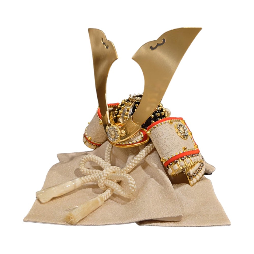 【五月人形】8号 綺羅星 白糸威 兜飾り〈翠鳳作〉[255-122]