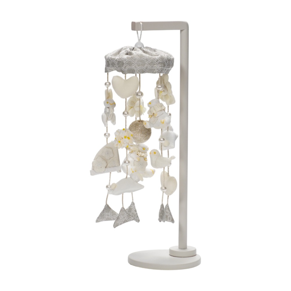 【つるし飾り】ミニうさぎっ子 (シャイングレー) 3-A51GR〈女の子〉[263T-001]