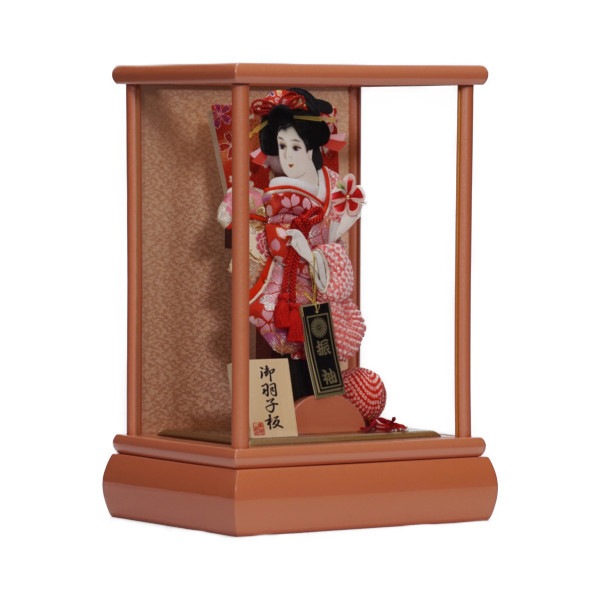 【羽子板】7号 振袖 華(パールピンク塗)〈美光作〉[212-107]