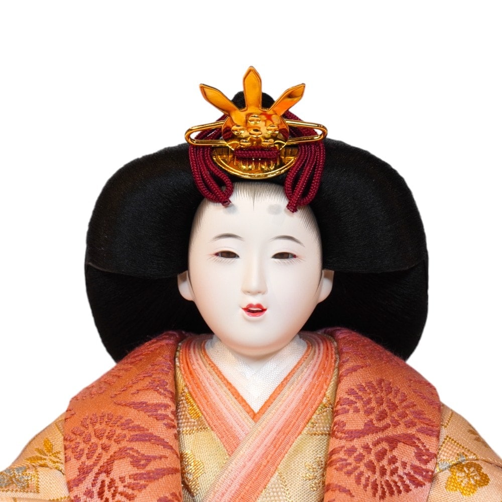 【雛人形】京十一番 菱に花文様 親王飾り〈望月龍翠作〉[243-185]