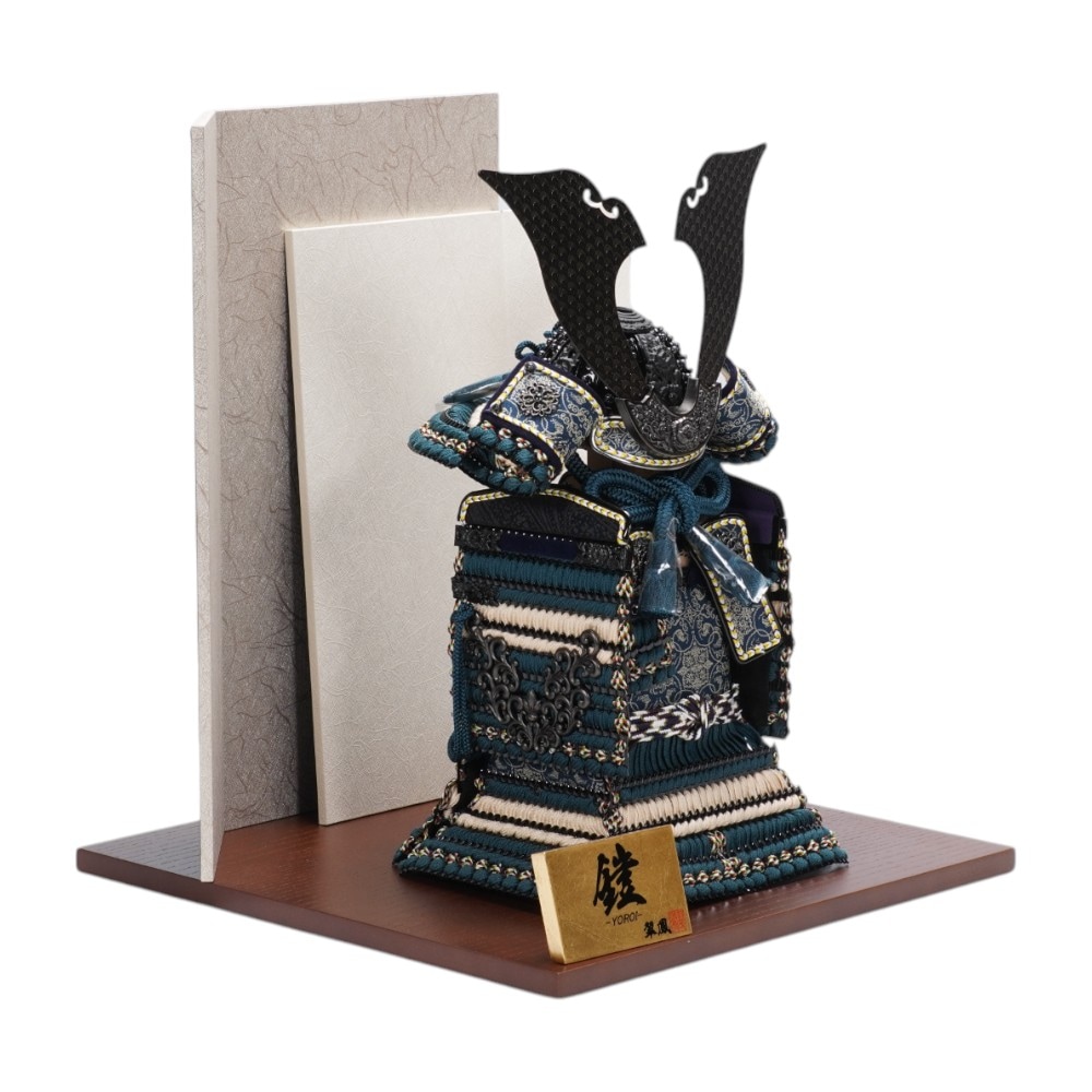 五月人形】7号 永遠奉納大鎧 青緑中ベージュ威-DEEPSEA- 鎧飾り〈翠鳳