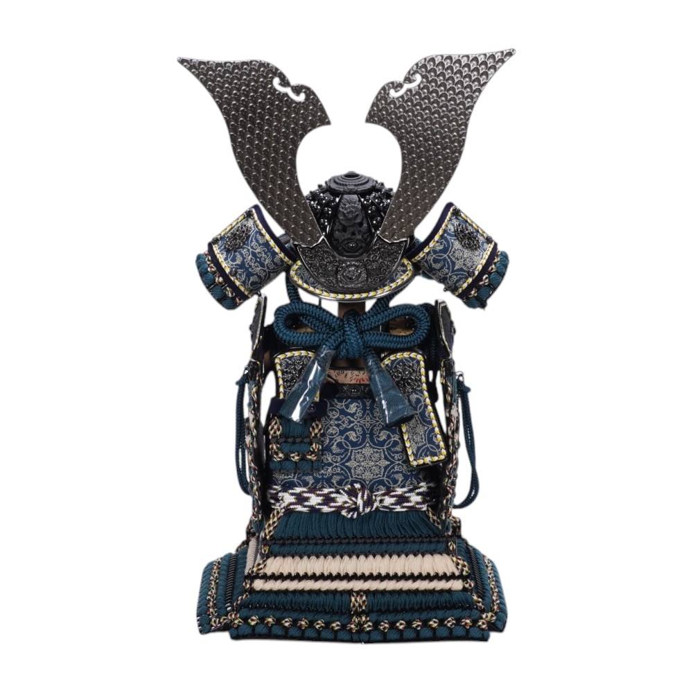 【五月人形】7号 永遠奉納大鎧 青緑中ベージュ威-DEEPSEA- 鎧飾り〈翠鳳作〉[255-327]