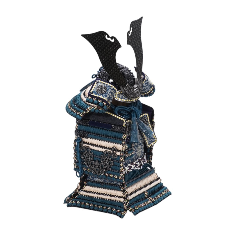 【五月人形】7号 永遠奉納大鎧 青緑中ベージュ威-DEEPSEA- 鎧飾り〈翠鳳作〉[255-327]