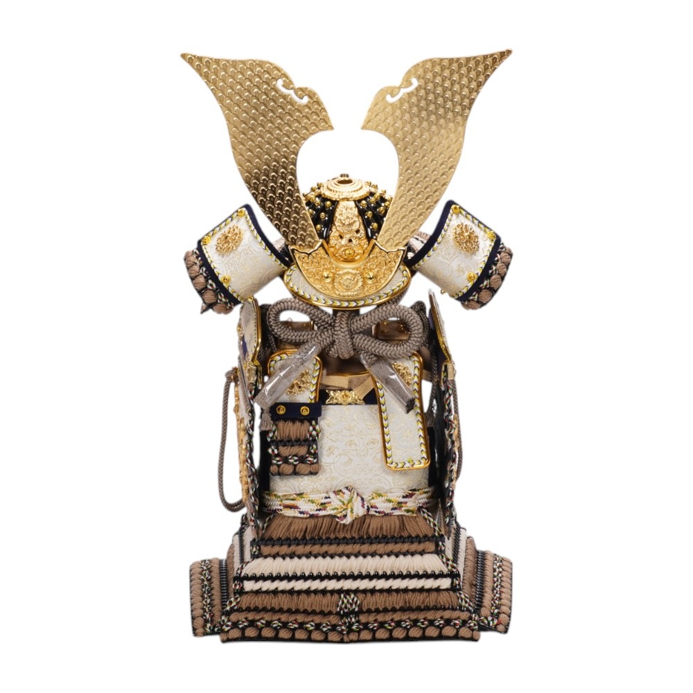 【五月人形】7号 永遠奉納大鎧 薄茶中ベージュ威 鎧飾り〈翠鳳作〉[255-328]