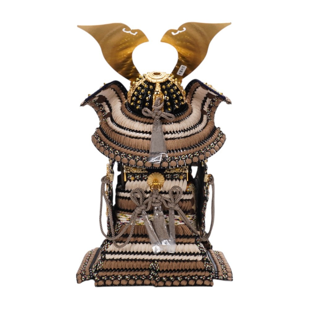 五月人形】7号 永遠奉納大鎧 薄茶中ベージュ威 鎧飾り〈翠鳳作〉[255