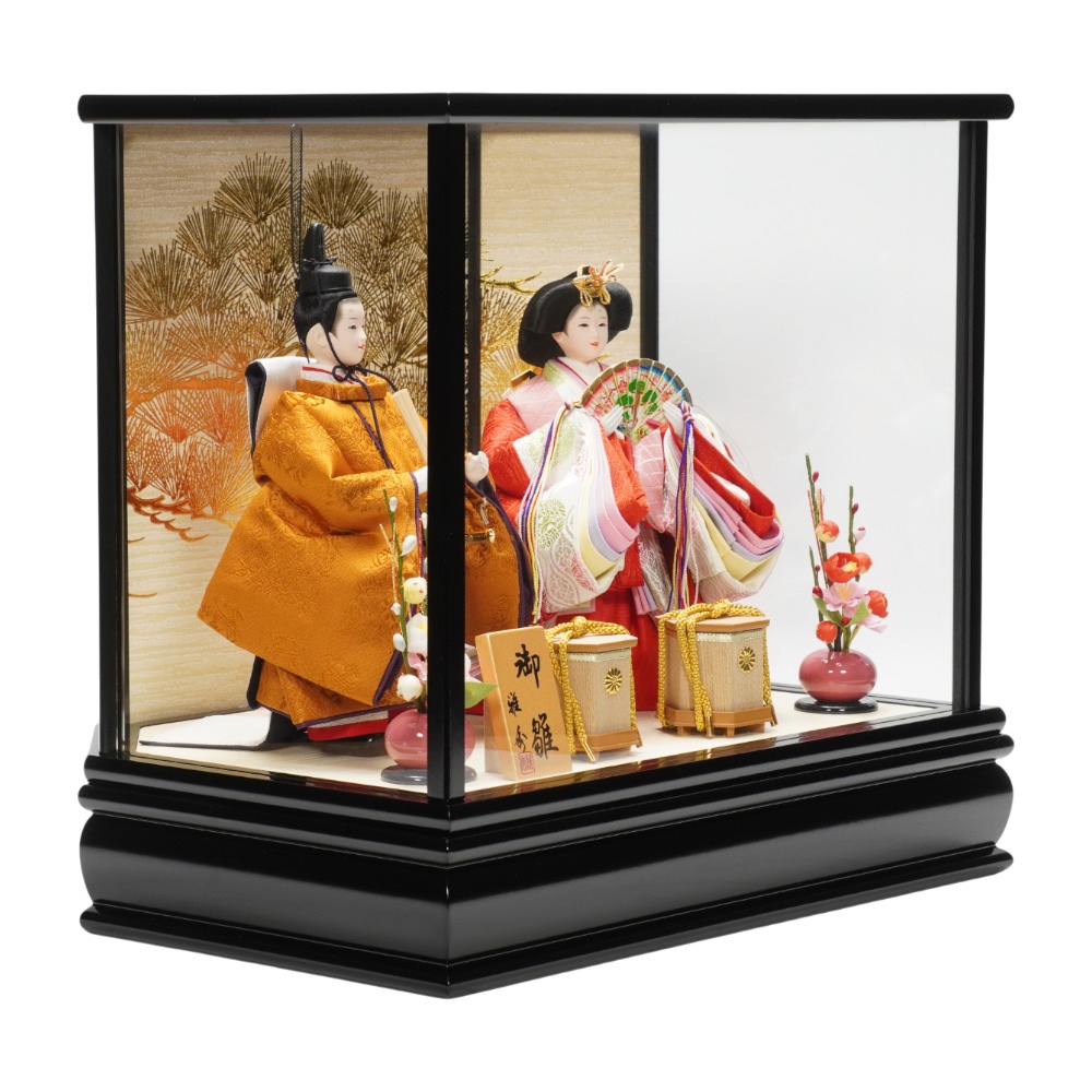 雛人形】芥子 舞華 立雛 親王揃いガラスケース飾り | 雅秀作 ｜雛人形