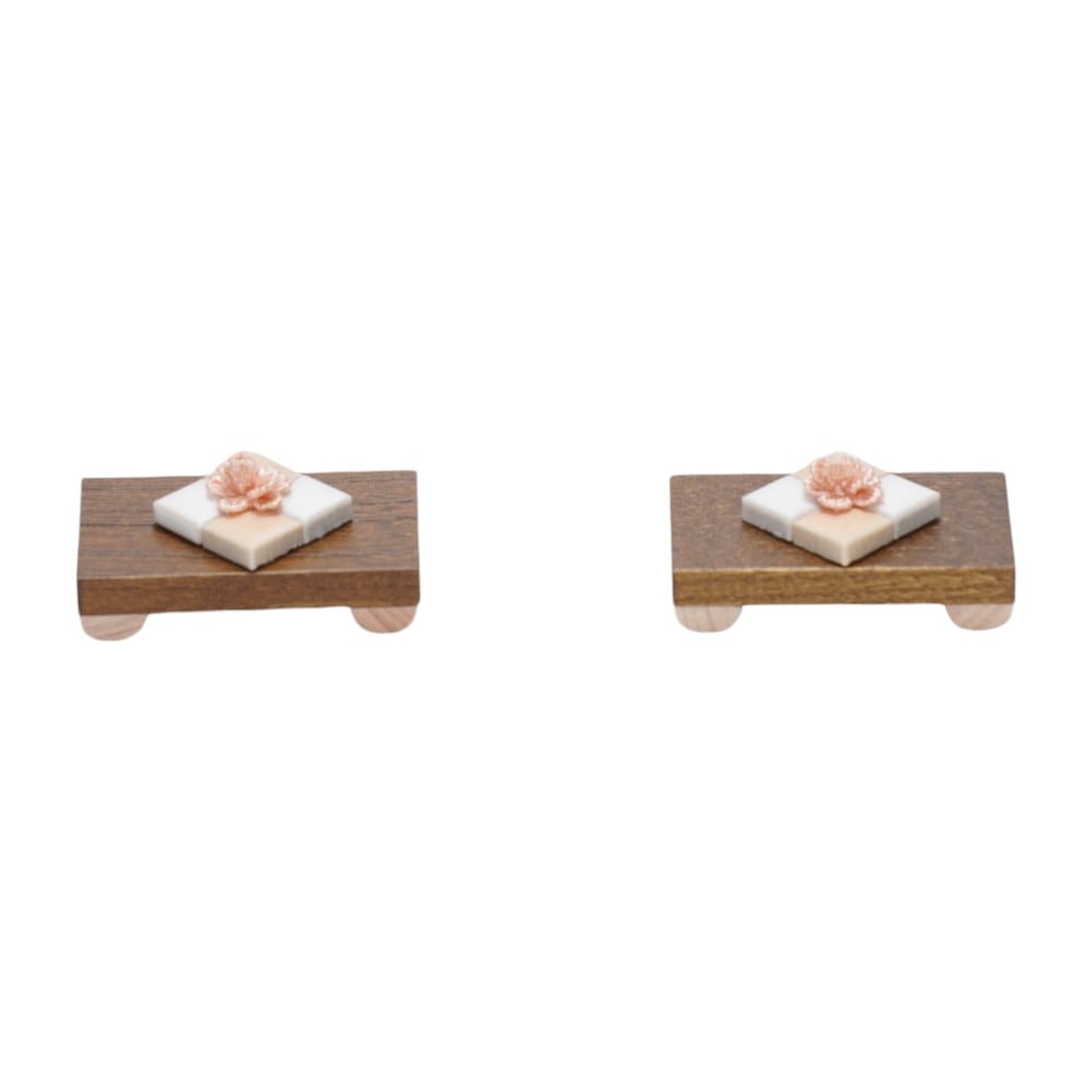 【雛人形】京十四番 金襴 花柄(薄ピンク) 親王揃いアクリルケース飾り | 恵翠作