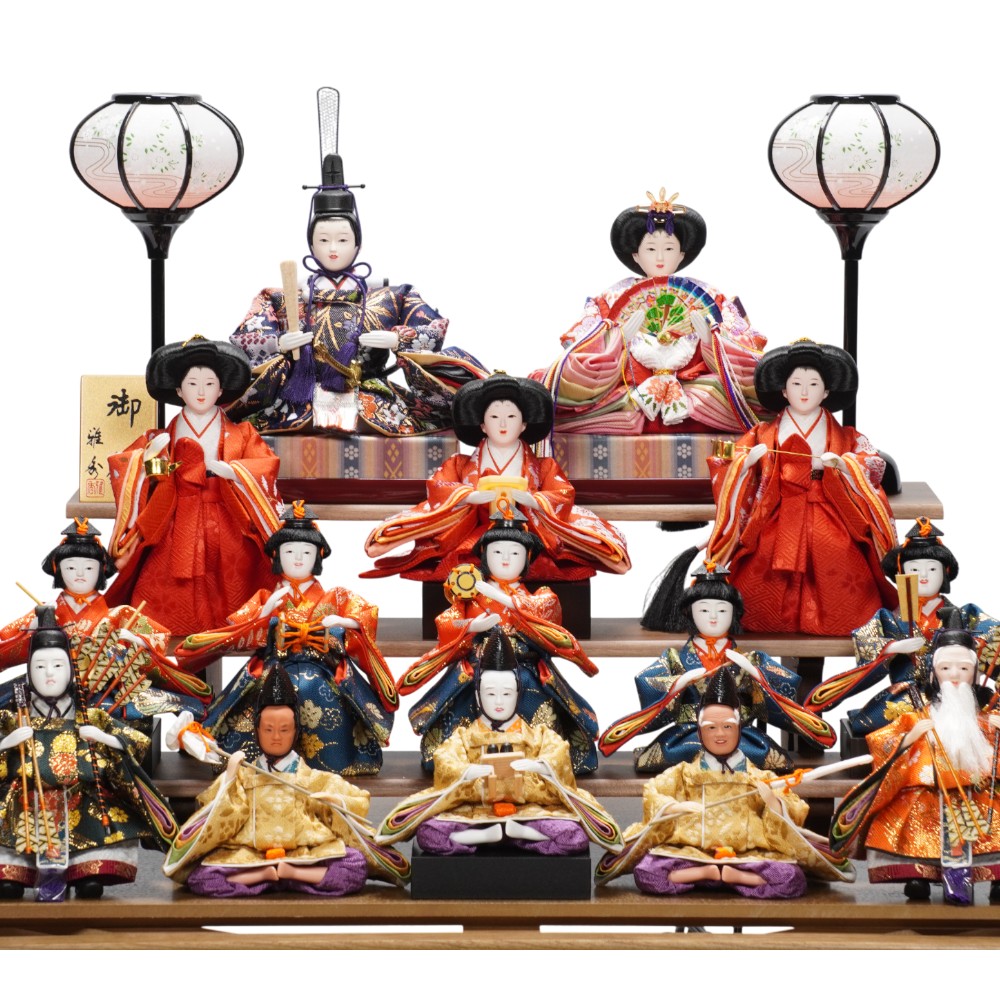 雛人形】小芥子 十五人揃いアクリルケース飾り | 雅秀作 ｜雛人形・五