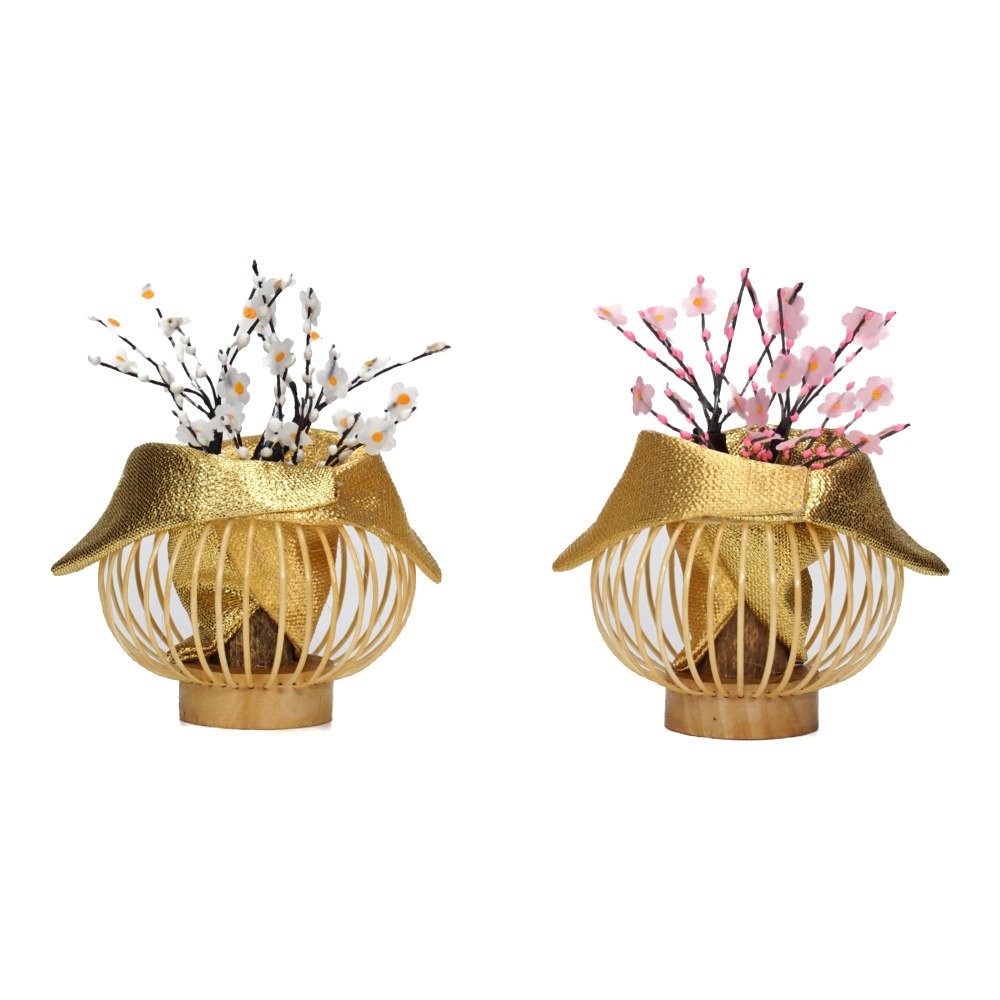 【雛人形】京十一番 菱に花文様 親王飾り | 望月龍翠作