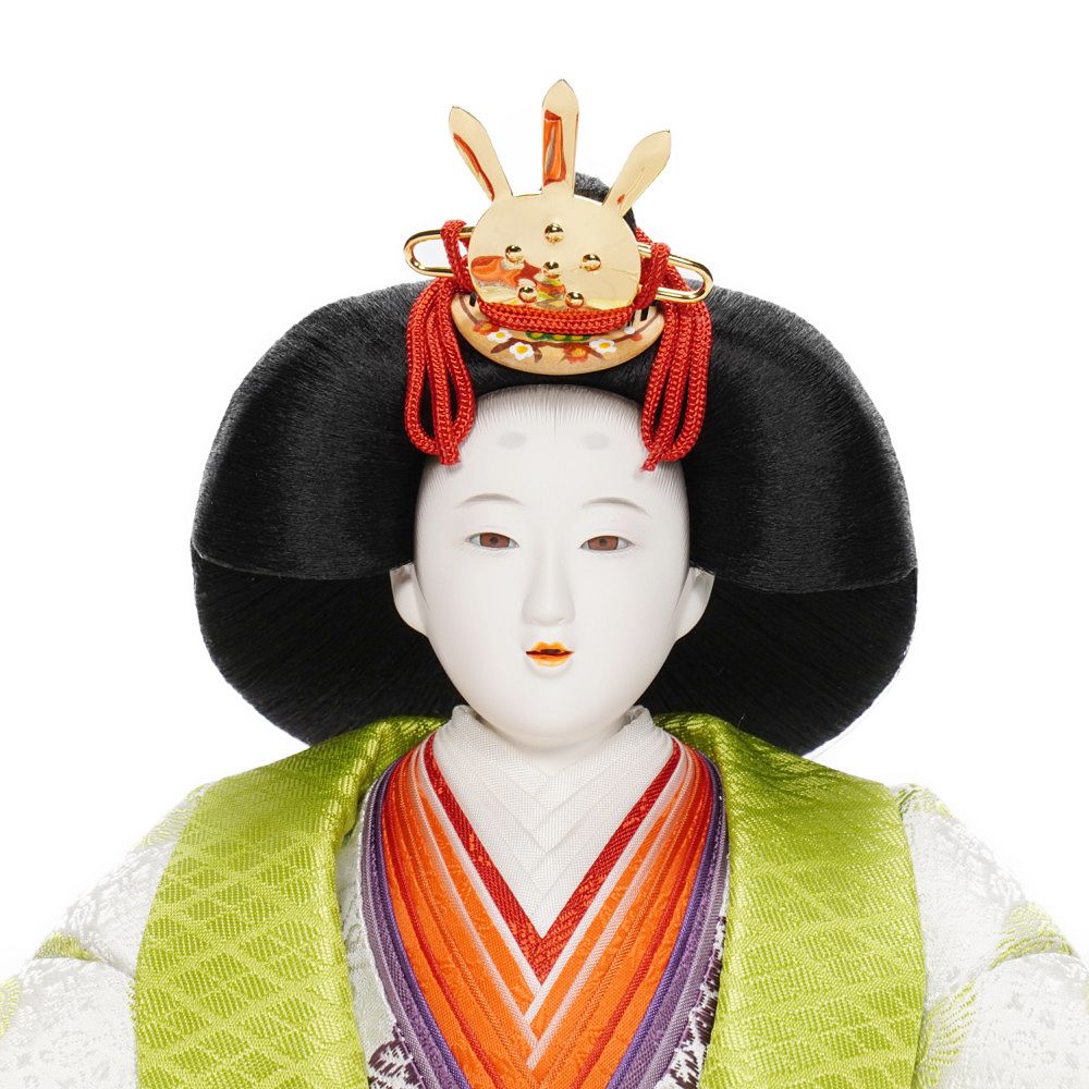 雛人形】京七番 黄櫨染 桐竹鳳凰文様 令和即位の礼 親王飾り〈小