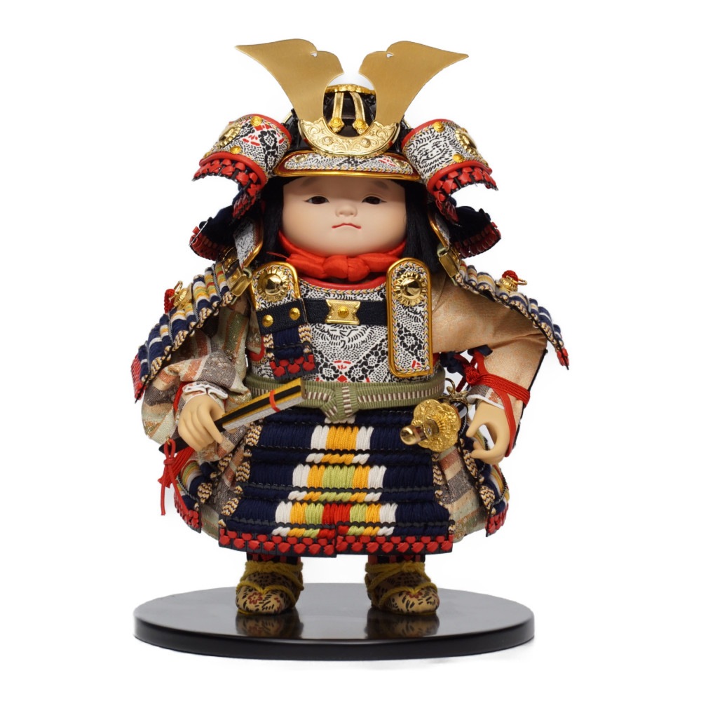 【五月人形】「鉄平」紺沢瀉威 大将飾り | 幸一光作