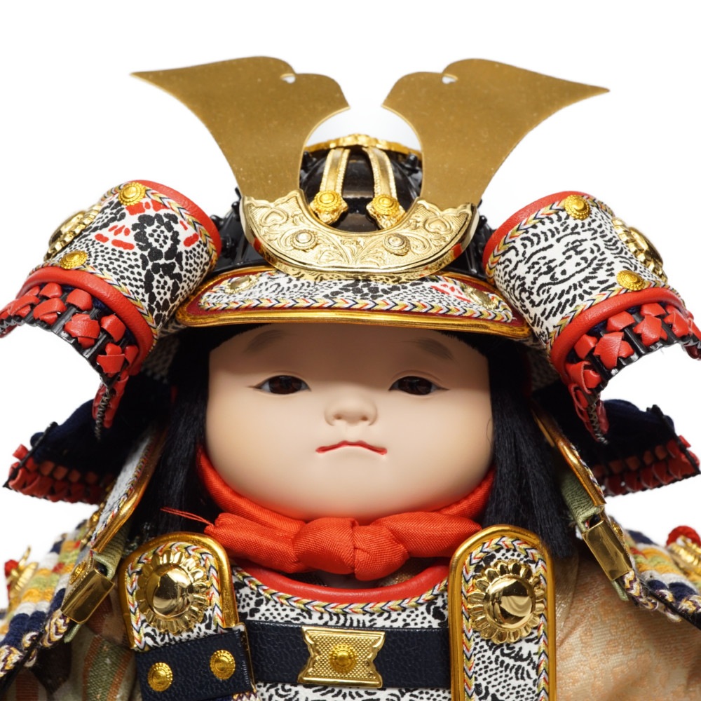 【五月人形】「鉄平」紺沢瀉威 大将飾り | 幸一光作