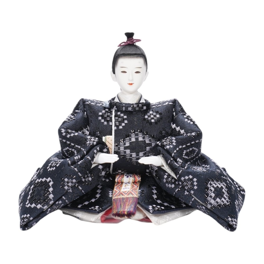 雛人形】京十二番 平安 横段菱小市松寄せ文様 親王飾り | 小出松寿作
