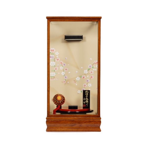 【羽子板】16号 振袖 刺繍(赤×紺)〈匠一好作〉[212-008]