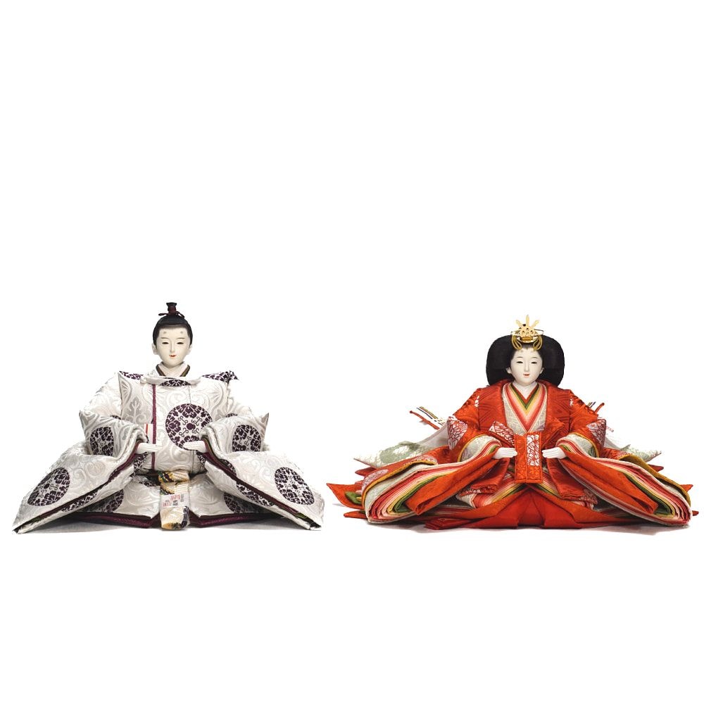 雛人形】京十番 高雄 立涌に浮線綾文様 親王飾り〈小出松寿作
