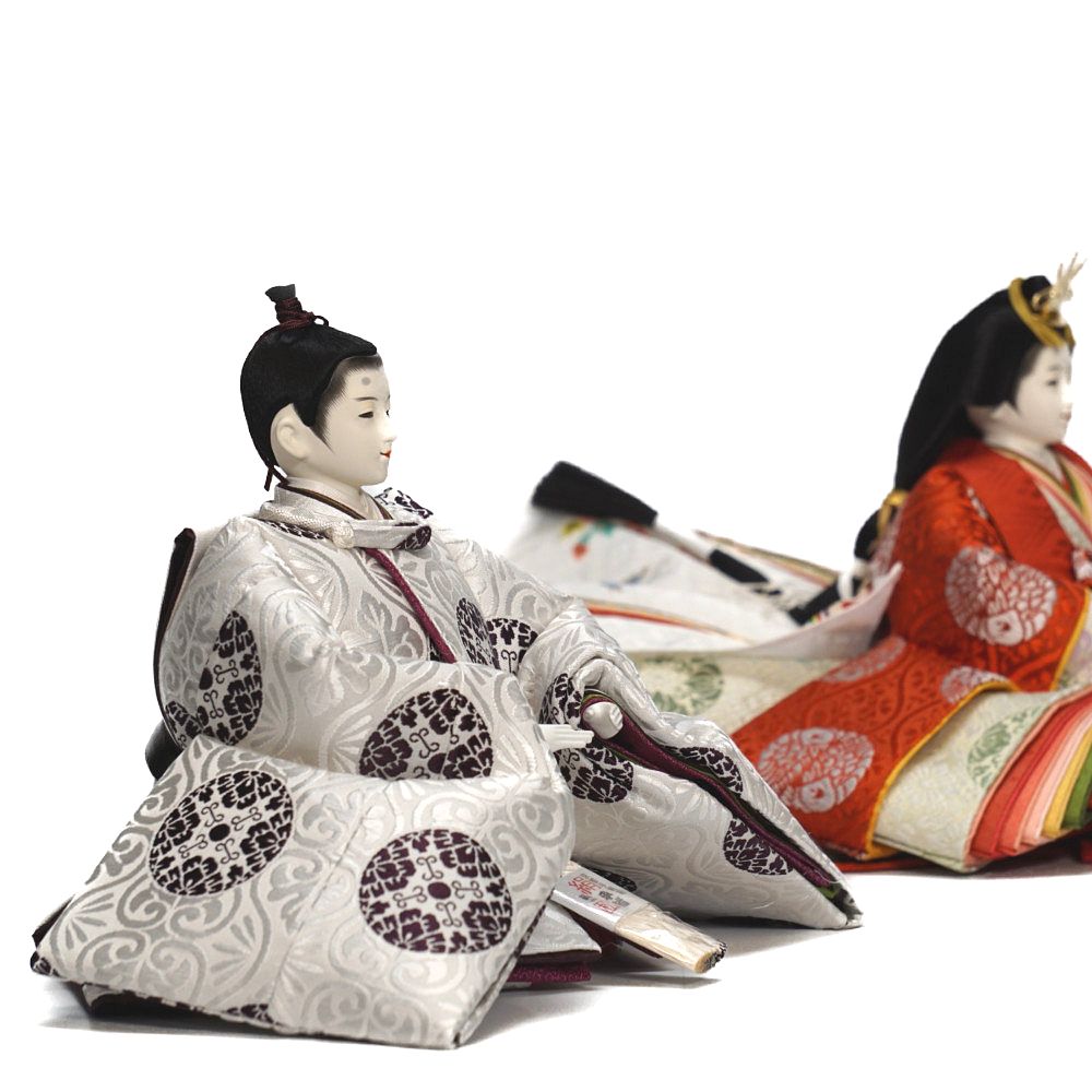 雛人形】京十番 高雄 立涌に浮線綾文様 親王飾り〈小出松寿作