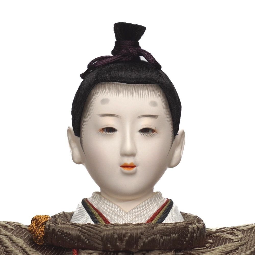 【雛人形】京十二番 貴船 麹塵 桐竹鳳凰文様 親王飾り〈小出松寿作〉[253-145]