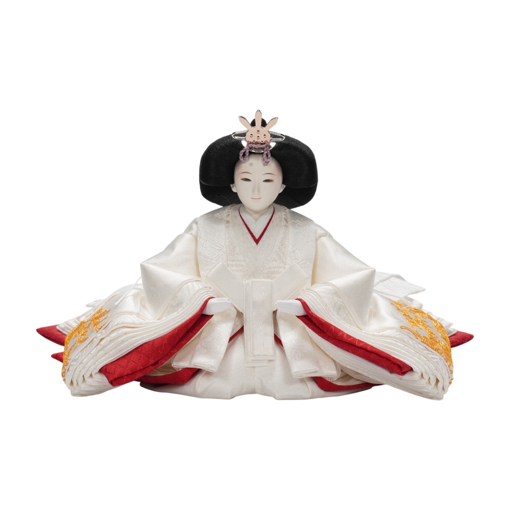 雛人形】京十二番 絹に金駒花 親王飾り〈田村芙紗彦作〉[263-013