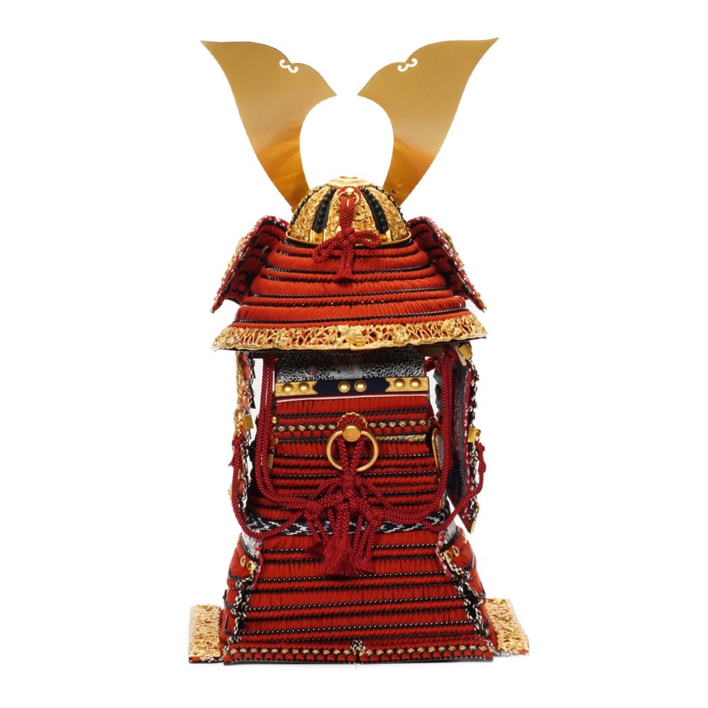 新品 五月人形 甲冑師雄山作 国宝模写 竹雀総金物之兜 六方白矧ぎ合わせ鉢 10号 櫃なし/黄金立札 端午の節句 こどもの日 鈴甲子 雄山作 国宝模写15号竹雀赤糸威之兜飾りセット