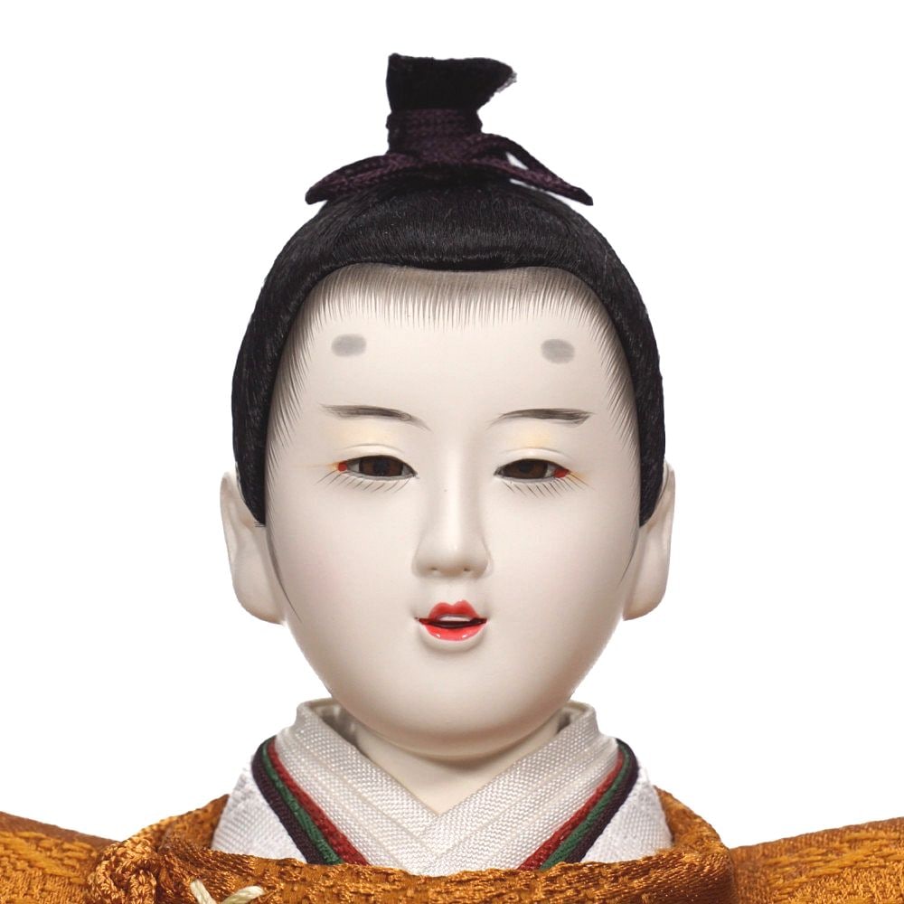 【雛人形】京十番 黄櫨染 桐竹鳳凰文様 親王飾り | 小出松寿作