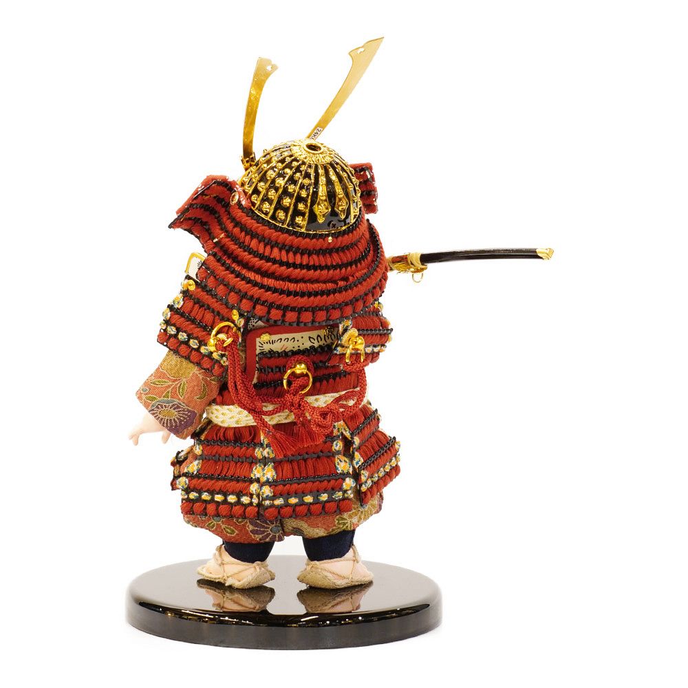 【五月人形】もののふ童 凛 赤糸威 大将飾り〈壹三作〉[255-022]