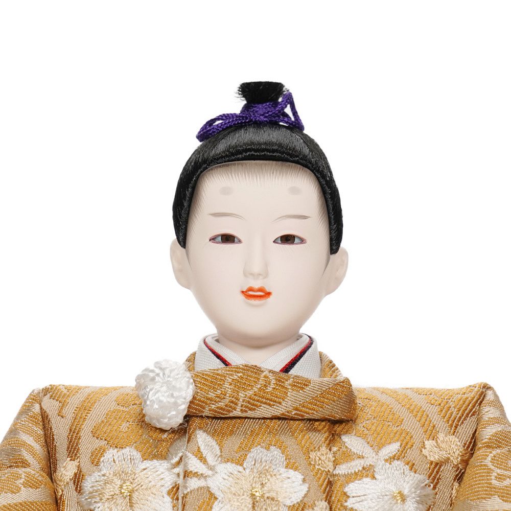 【雛人形】芥子 刺繍桜(ベージュ) 親王飾り | 横山一彦作
