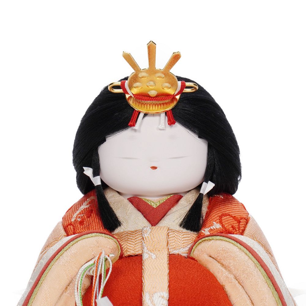 木目込み雛人形】「いろは」(浅葱) 親王飾り〈幸一光作〉[243