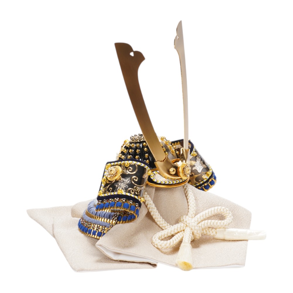 【五月人形】8号 摩天楼 青段威 兜収納飾り | 翠鳳作