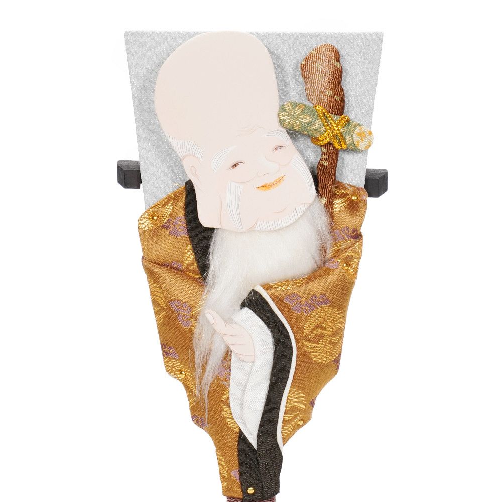 【羽子板】7号 豆板 七福神 福禄寿〈むさしや豊山作〉[242-005]