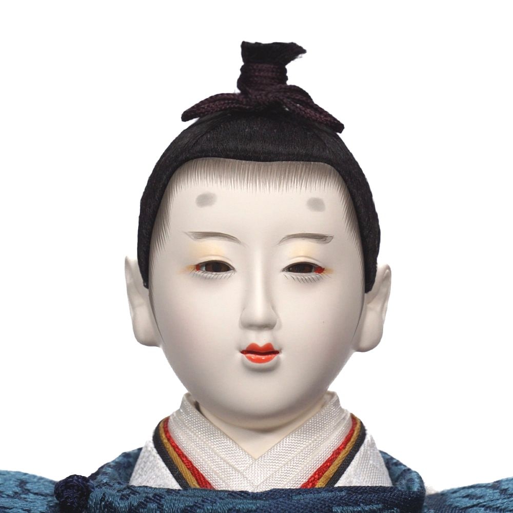 【雛人形】京十番 高雄 雲立涌文様 泥染め 親王飾り〈小出松寿作〉[243-205]