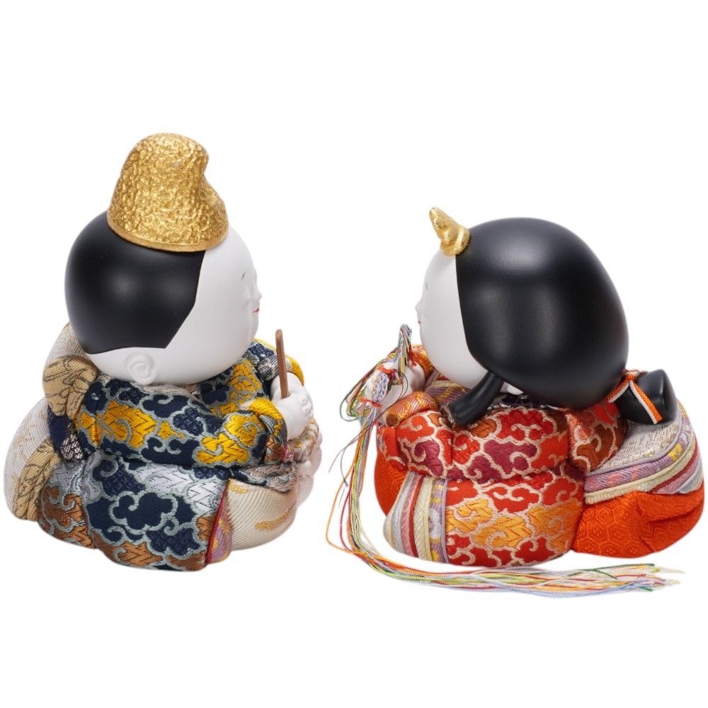 【木目込み雛人形】御所満月 親王飾り | 石川佳正作