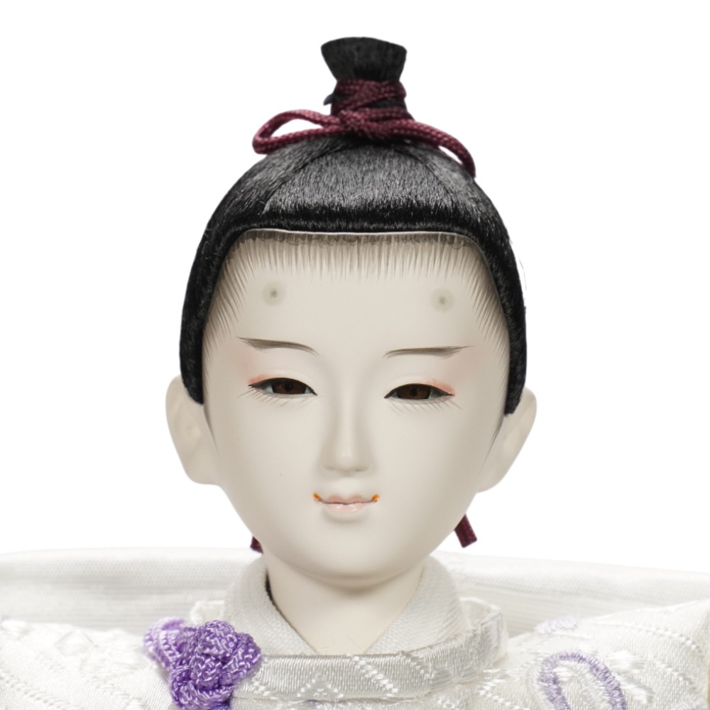 【雛人形】京十二番 刺繍 紫桜リボン 親王飾り〈田村芙紗彦作〉[253-035]