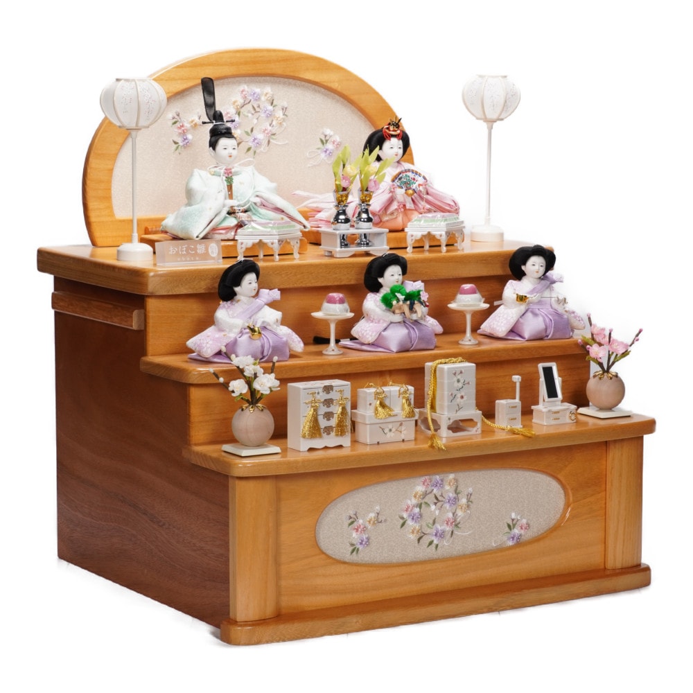 まこちゃんです。他の方はご遠慮ください。ひな人形セット 雛人形】三寸おぼこ オーガンジー スウィートマカロン 五人揃い